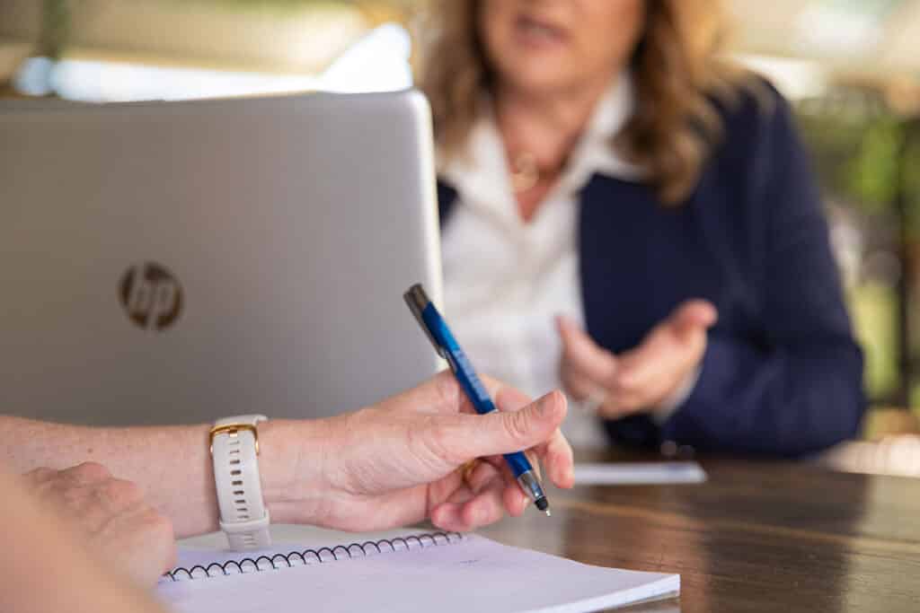A professional meeting with Right Click and a client